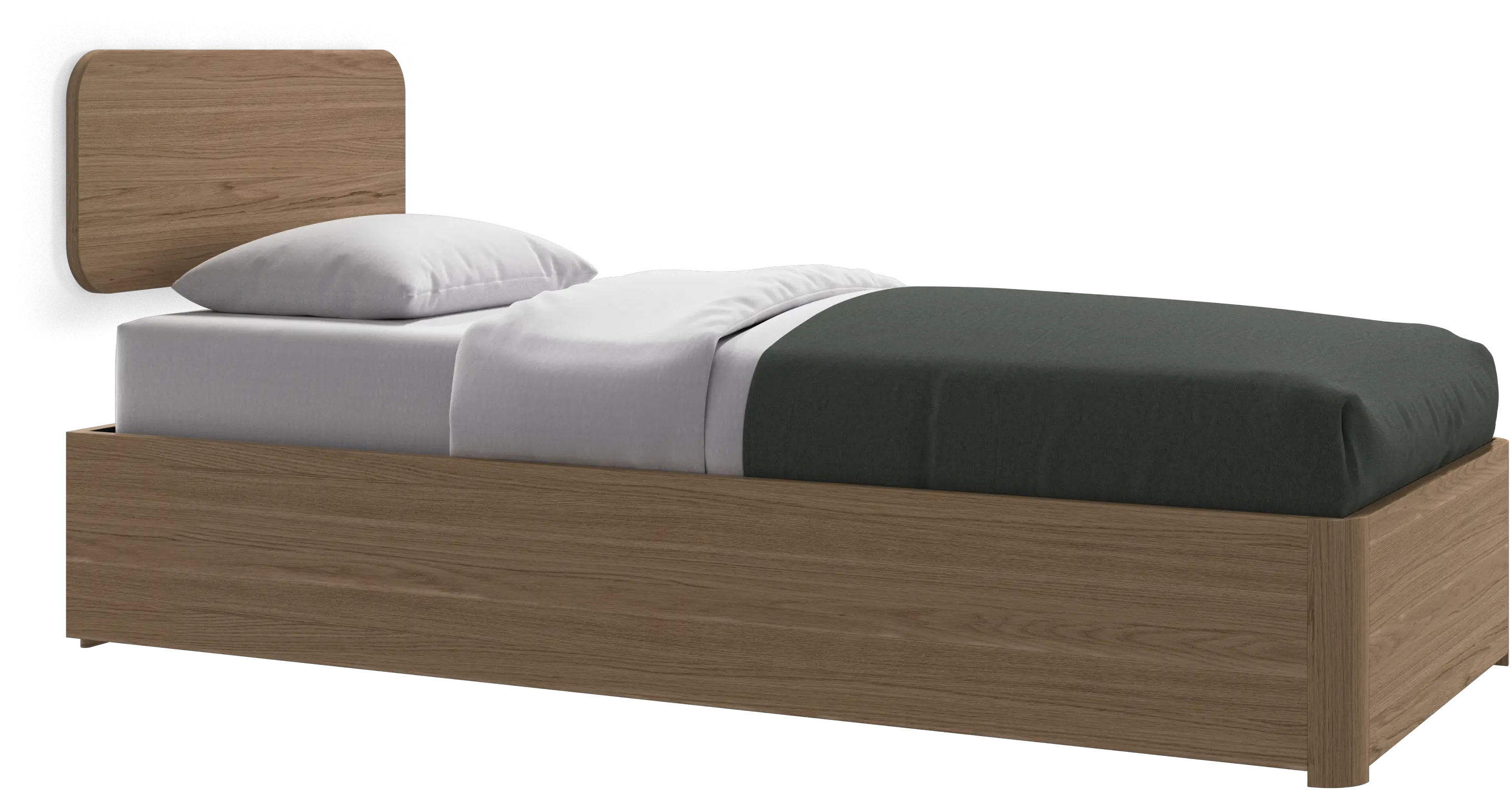 Element bed, wall-mounted headboard, with slats, excl. mattress